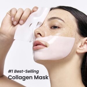 BIODANCE Bio-Collagen Real Deep Mask, Hydrating Overnight Hydrogel Mask, Pore Minimizing, Elasticity Improvement, 34g x 4ea